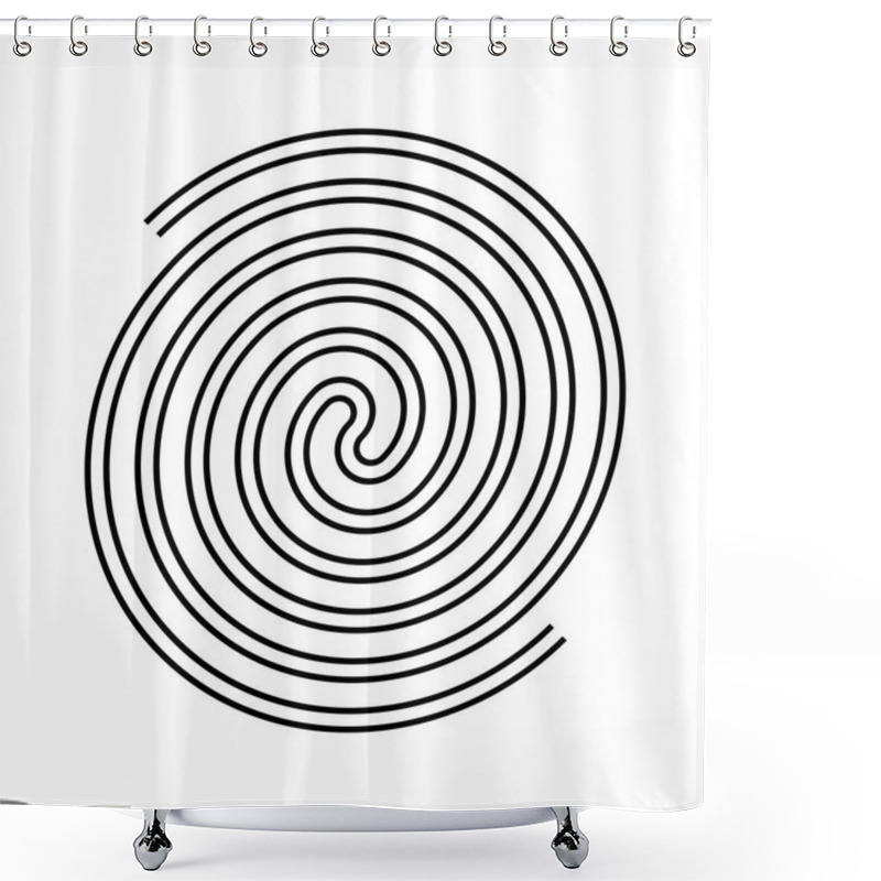 Personality  Design Monochrome Labyrinth Illusion Background. Abstract Design Element. Vector-art Illustration Shower Curtains