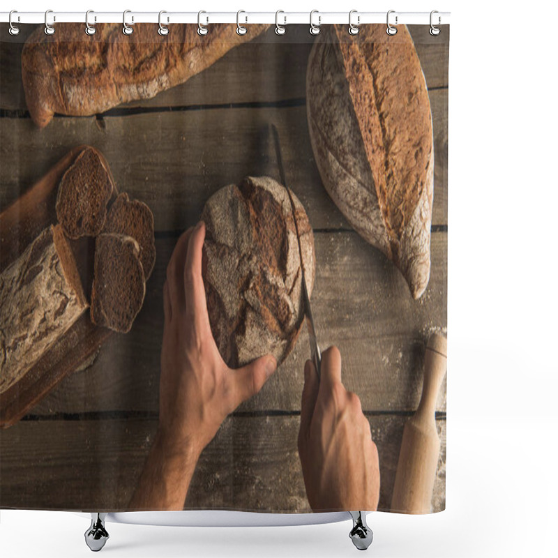 Personality  Bread Shower Curtains