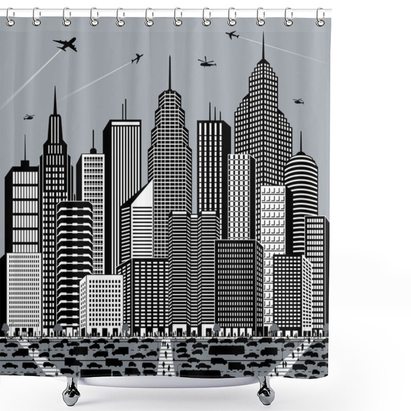 Personality  Big City Shower Curtains