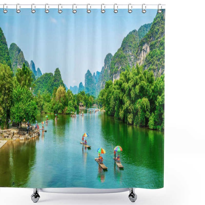 Personality  The Beautiful Landscape Scenery Of Guilin, Guangxi Shower Curtains