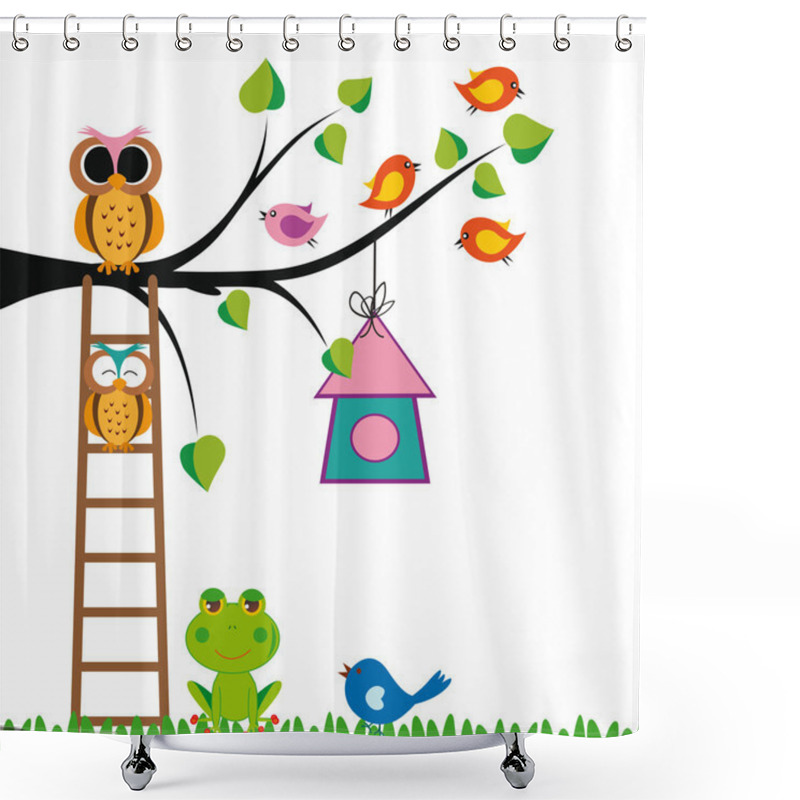 Personality  Funny Kids Background Shower Curtains