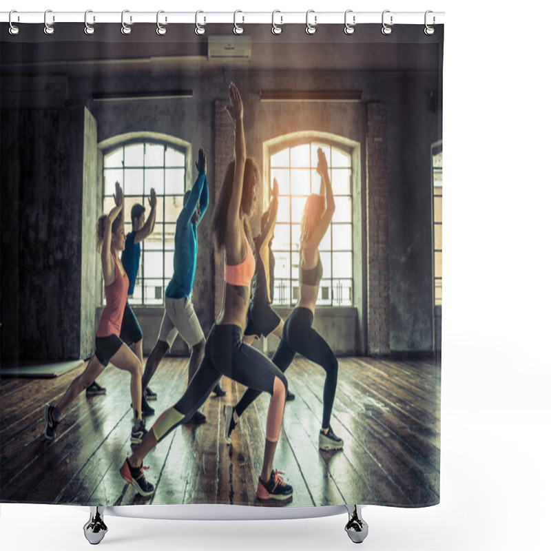 Personality  Workout In A Fitness Gym Shower Curtains