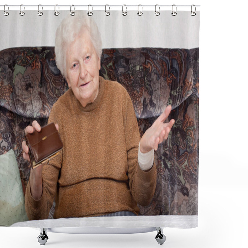 Personality  Granny With An Empty Wallet Shower Curtains