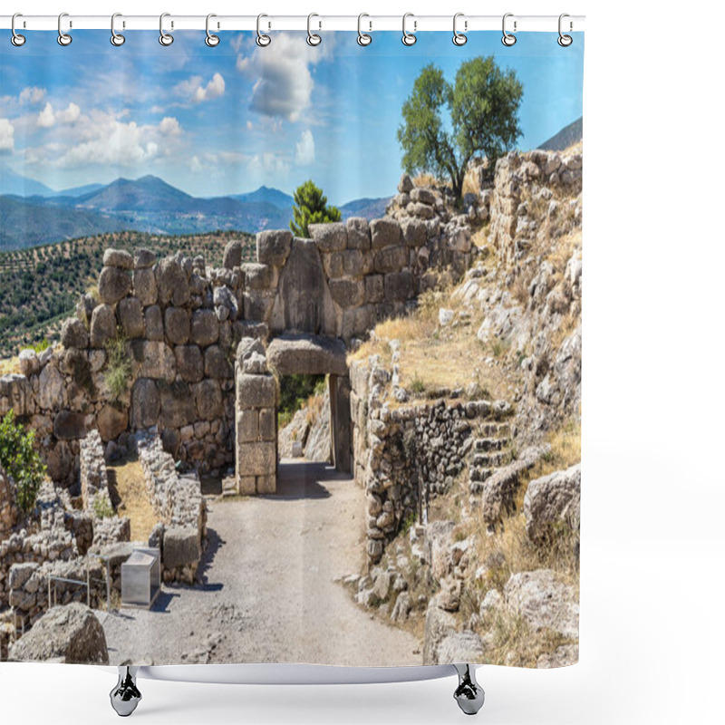 Personality  Lion Gate In Mycenae, Greece Shower Curtains