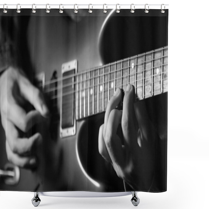 Personality  Guitar Solo Shower Curtains