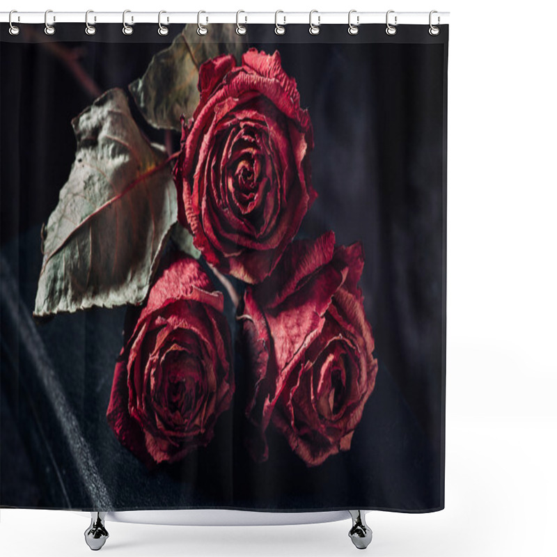 Personality  Three Dry Roses Shower Curtains