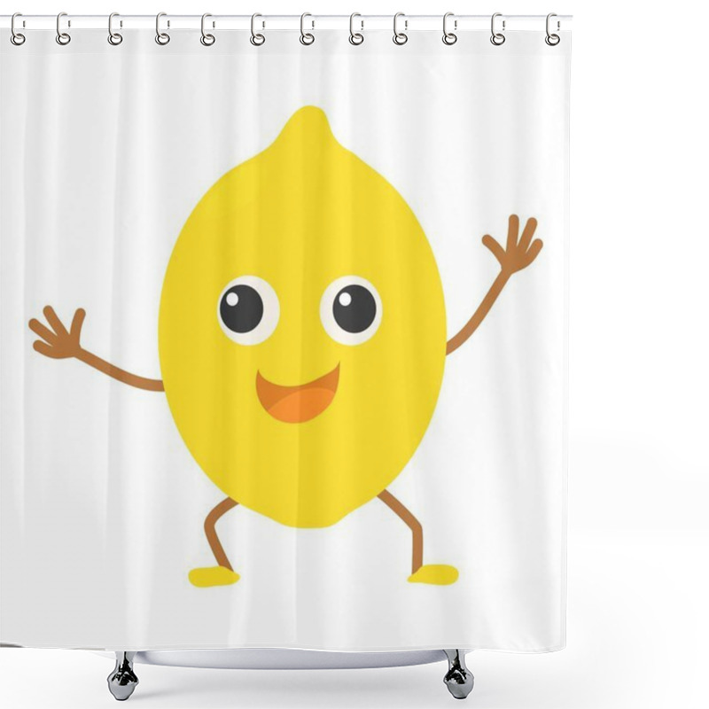 Personality  Lemon Icon, Cartoon Style Shower Curtains