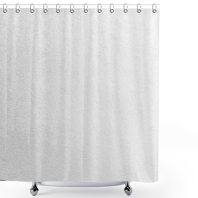 Personality  Cement Plaster Wall Texture White Concrete Background Shower Curtains