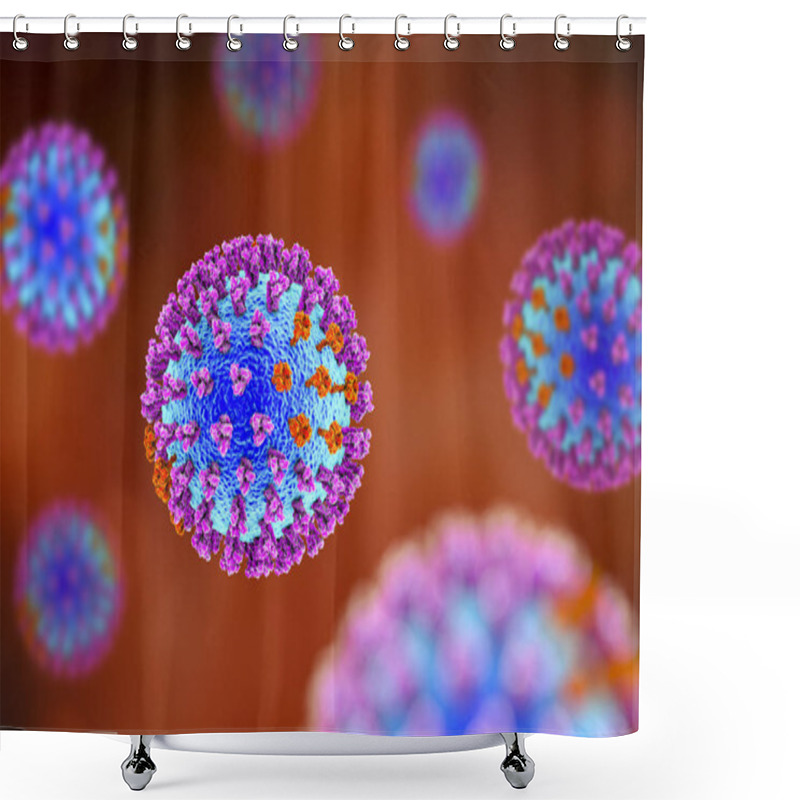 Personality  Influenza Viruses Illustration Shower Curtains