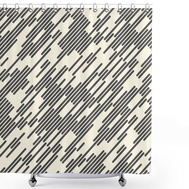 Personality  Abstract Chaotic Line Background. Seamless Rain Pattern Shower Curtains