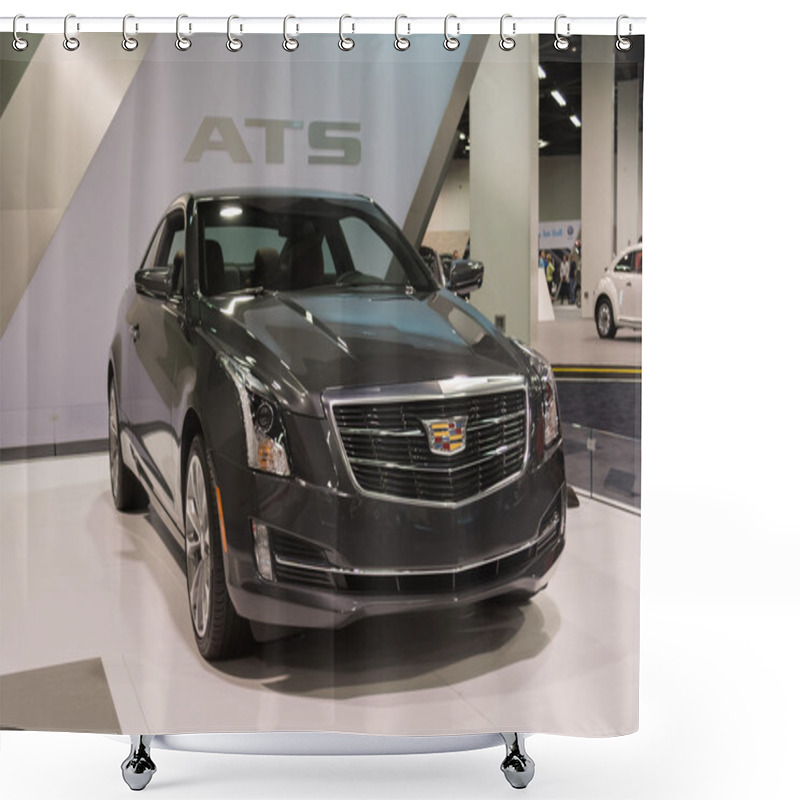 Personality  2015 Cadillac ATS At The Orange County International Auto Show Shower Curtains