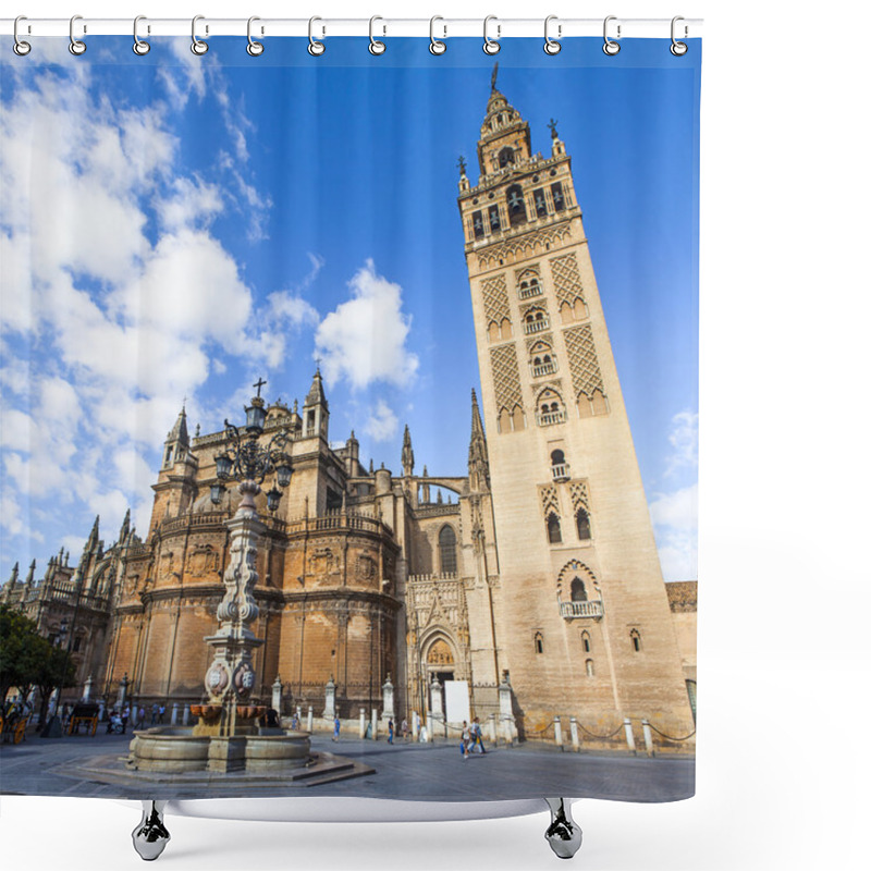 Personality  Seville Cathedral From Street. Shower Curtains