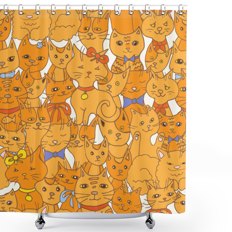 Personality  Cute Cats Pattern Shower Curtains