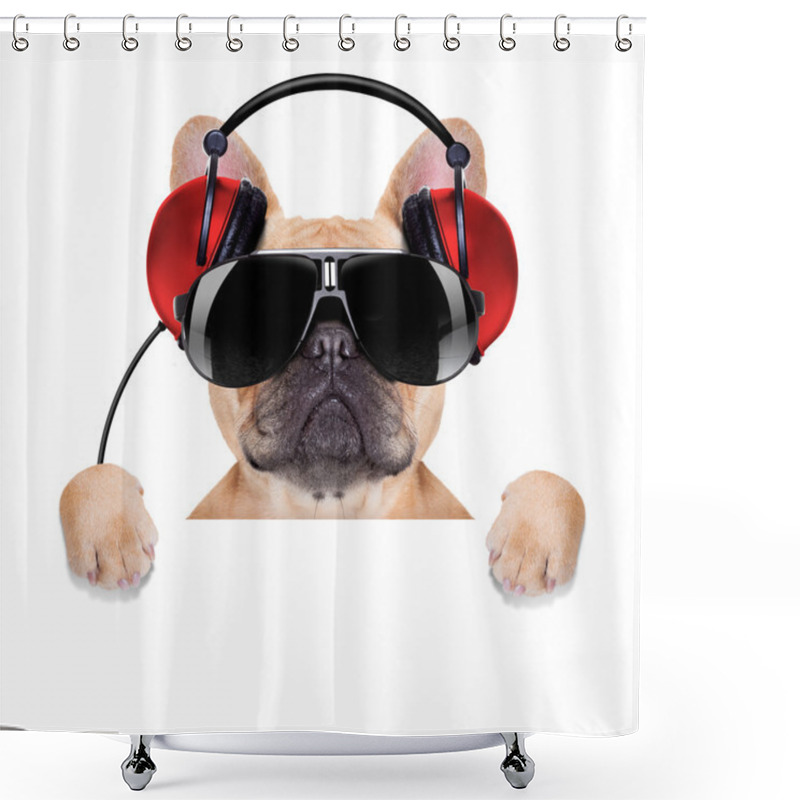 Personality  Dj Disco Dog Shower Curtains