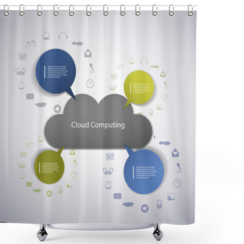 Personality  Cloud Computing Concept Shower Curtains