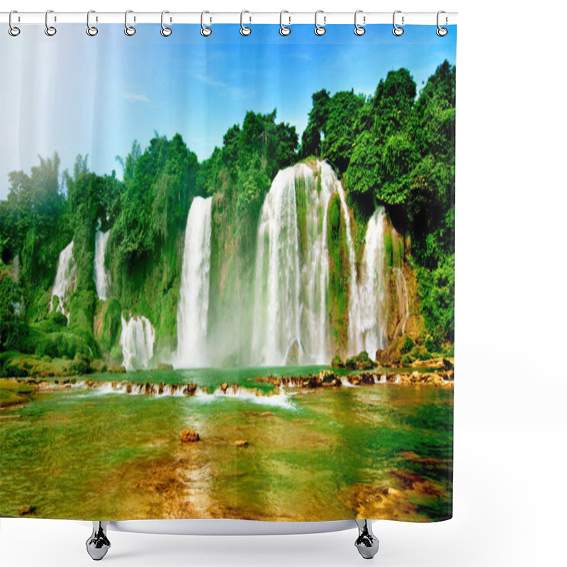 Personality  Ban Gioc Water Fall, Cao Bang, Viet Nam Shower Curtains