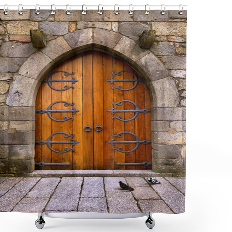 Personality  Castle Door Shower Curtains