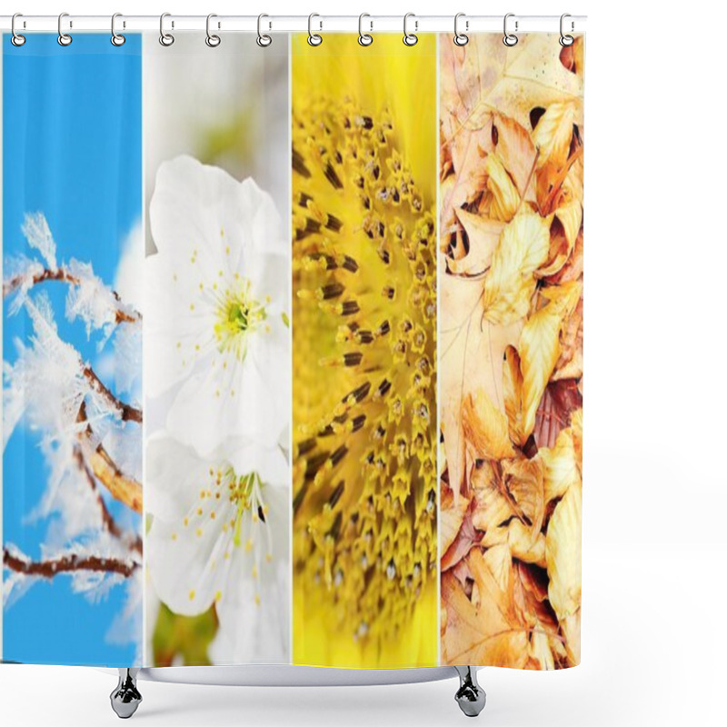 Personality  Four Season Collage Shower Curtains