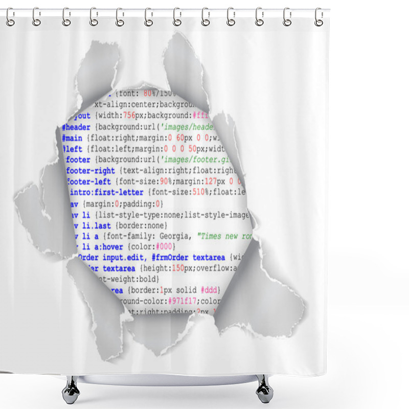 Personality  Hole In The Webpage Shower Curtains