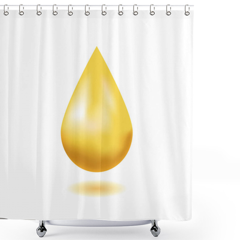 Personality  Drop Of Yellow Oil Shower Curtains