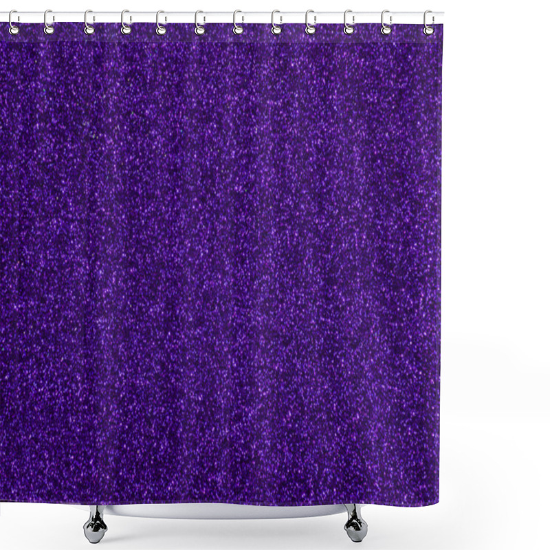 Personality  Ultra Violet Textured Glitter Background. Shiny Sparkly Backdrop Shower Curtains