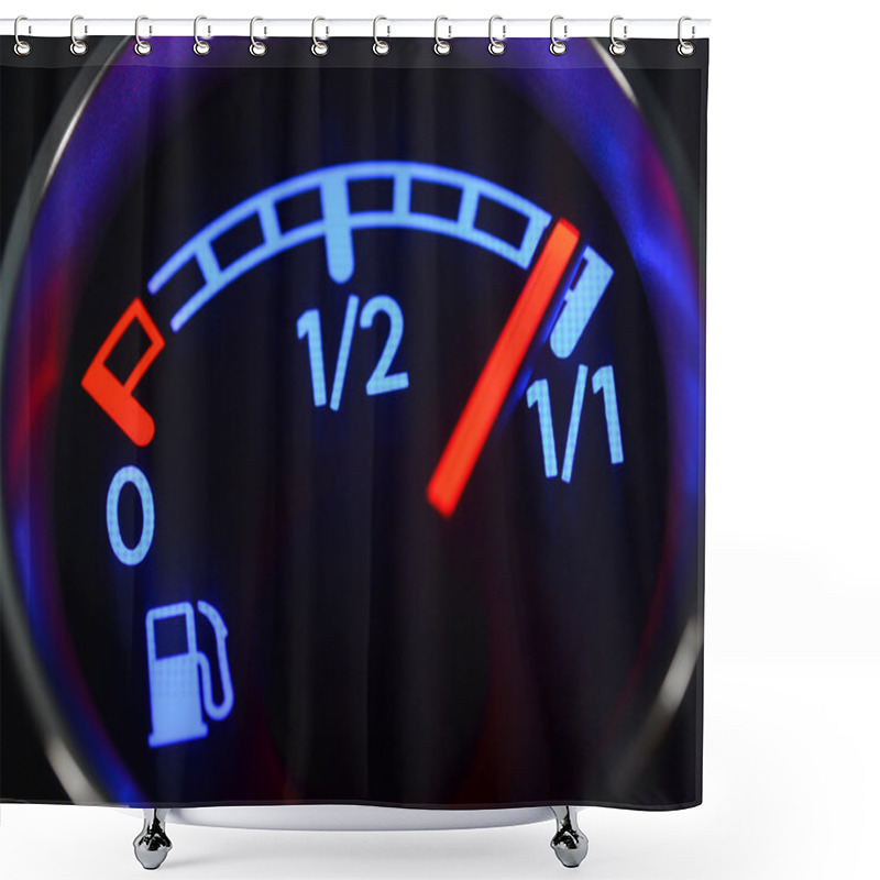 Personality  Fuel Gauge Close Up Shower Curtains