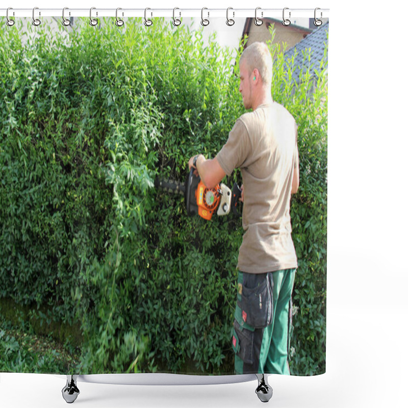 Personality  Hedge Trimming Cut Hedge Privet Shower Curtains