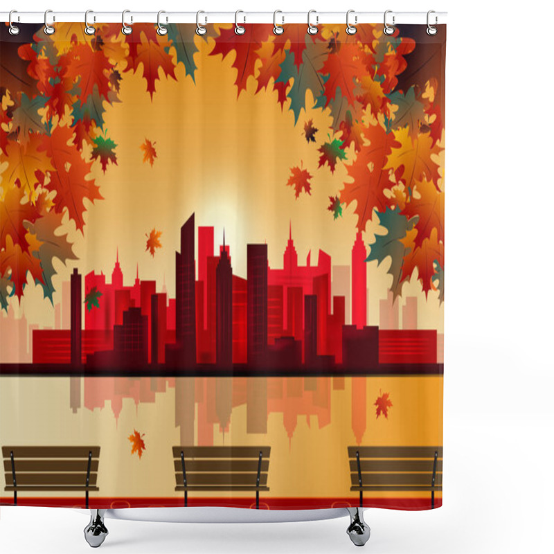 Personality  Autumn City Shower Curtains