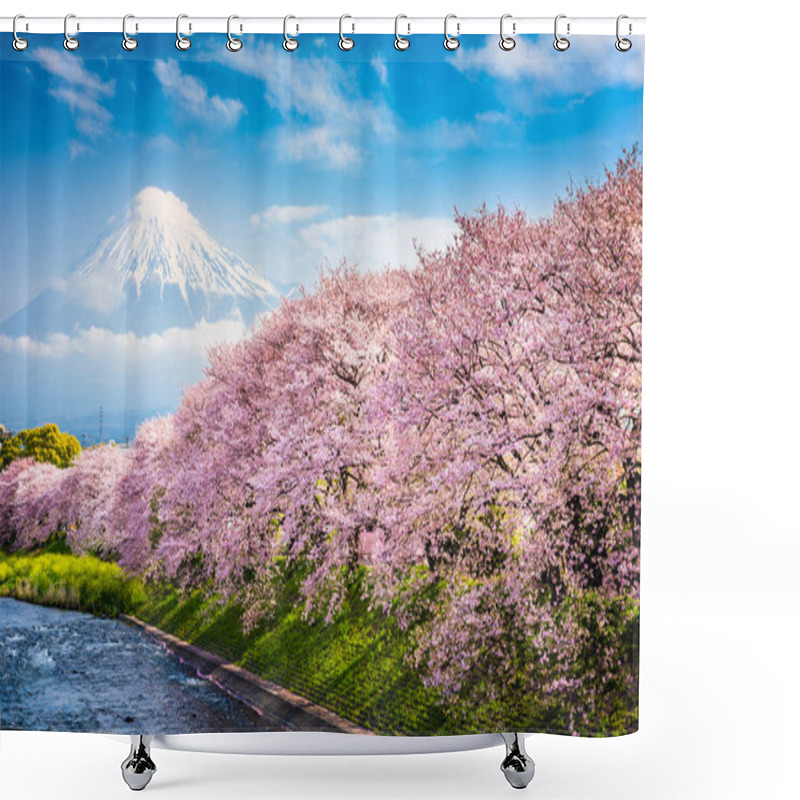 Personality  Mt. Fuji In Spring Shower Curtains