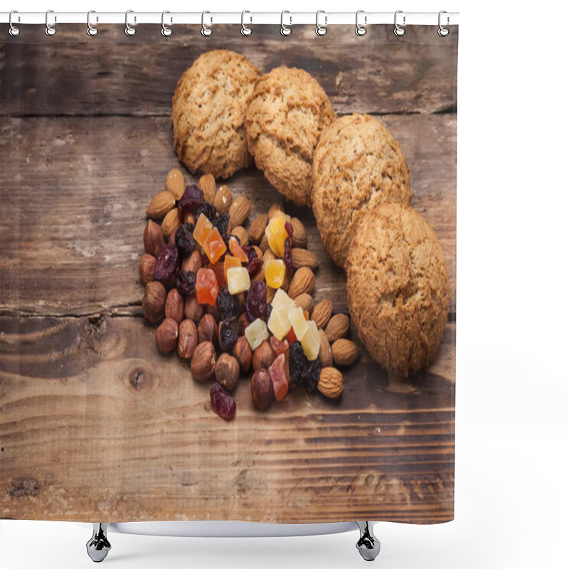 Personality  Cookies And Nuts Mix Shower Curtains