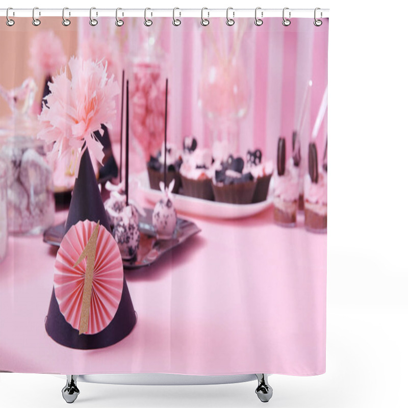 Personality  Birthday Hat On Table  Shower Curtains