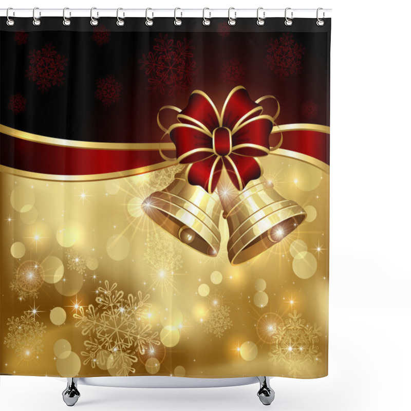 Personality  Christmas Bells Shower Curtains