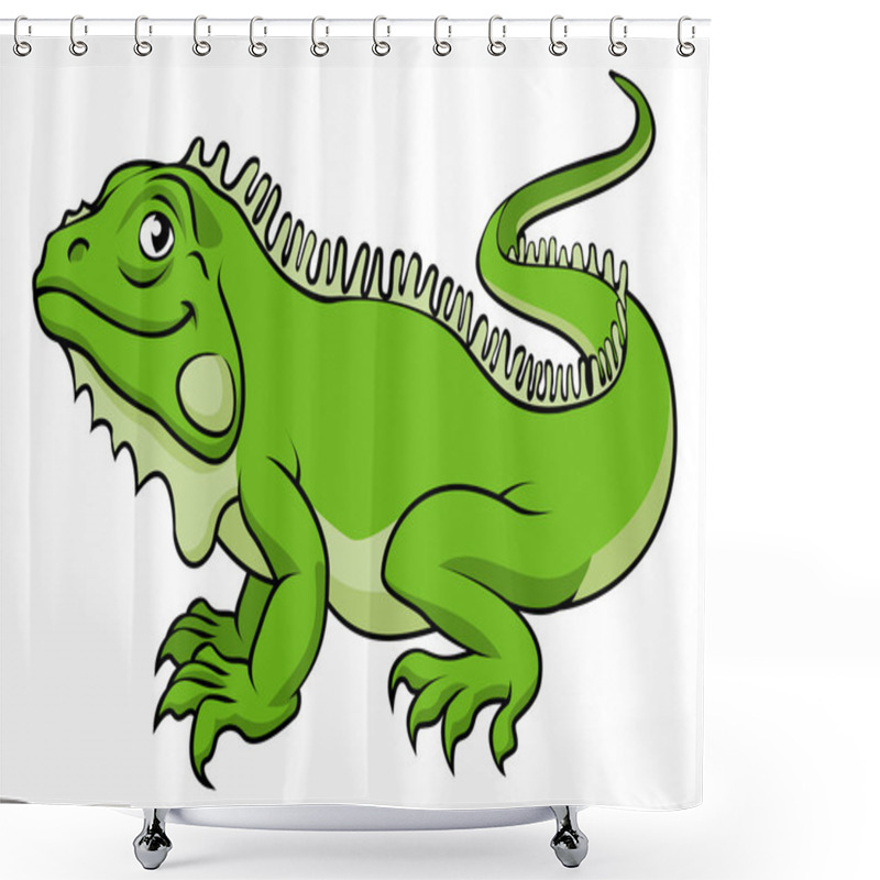 Personality  Cartoon Iguana Lizard Shower Curtains