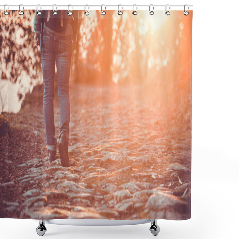 Personality  Walking Shower Curtains