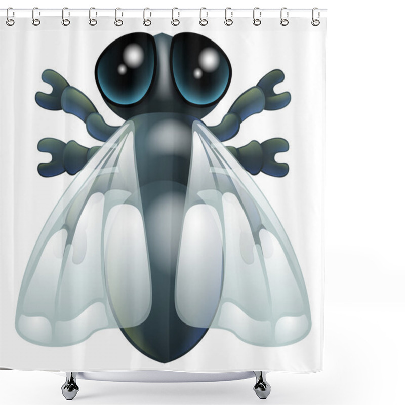 Personality  Cartoon Fly Bug Shower Curtains