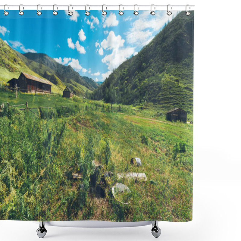 Personality  Empty Village In Mountains Shower Curtains