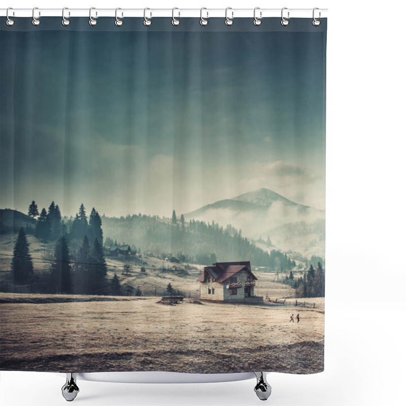 Personality  Rural House In The Carpathian Mountains Shower Curtains