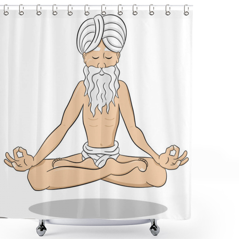 Personality  Floating Meditating Yogi Shower Curtains