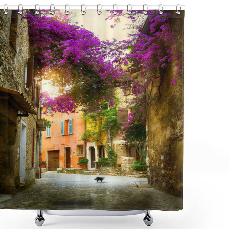 Personality  Art Beautiful Old Town Of Provence Shower Curtains