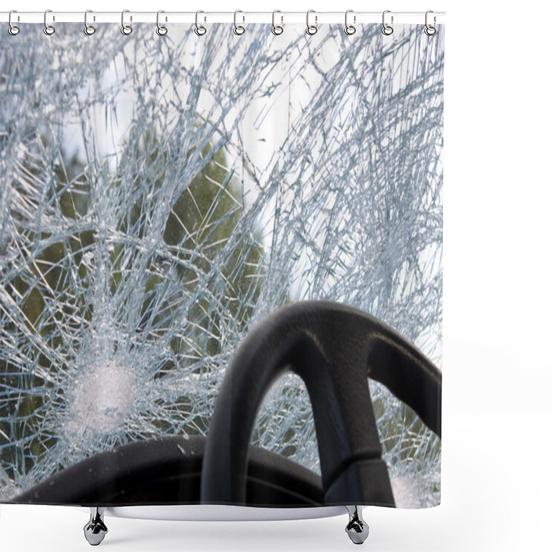 Personality  Car Accident Shower Curtains