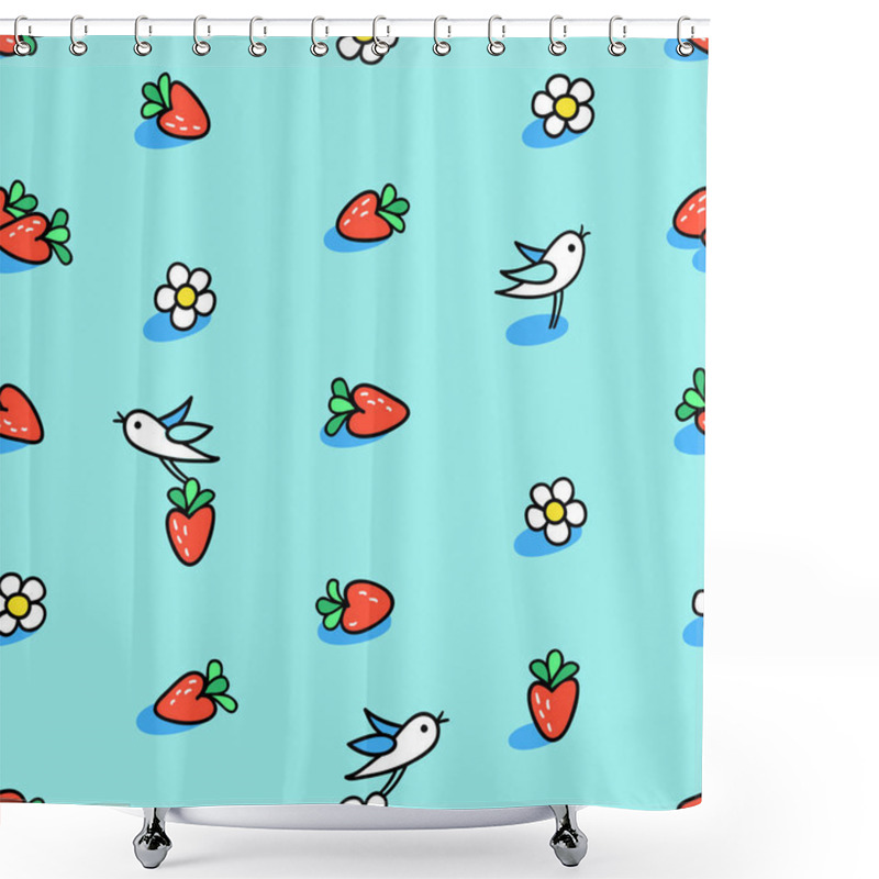 Personality  Enjoy Summer Seamless Pattern. Shower Curtains