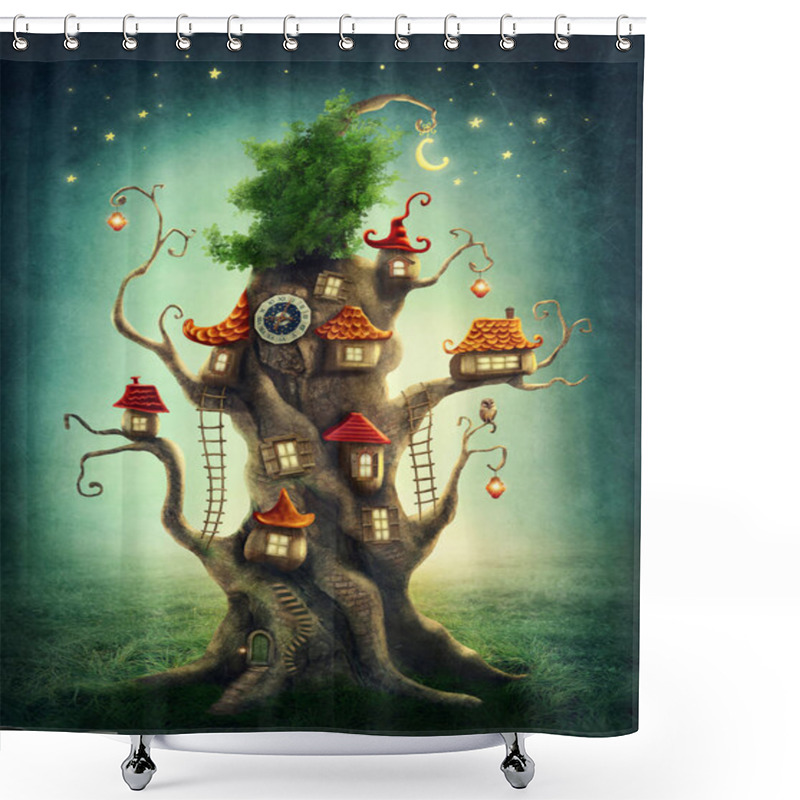 Personality  Magic Tree House In The Meadow Shower Curtains