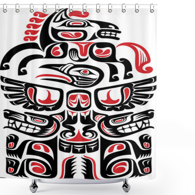 Personality  Haida Style Tattoo Design Shower Curtains