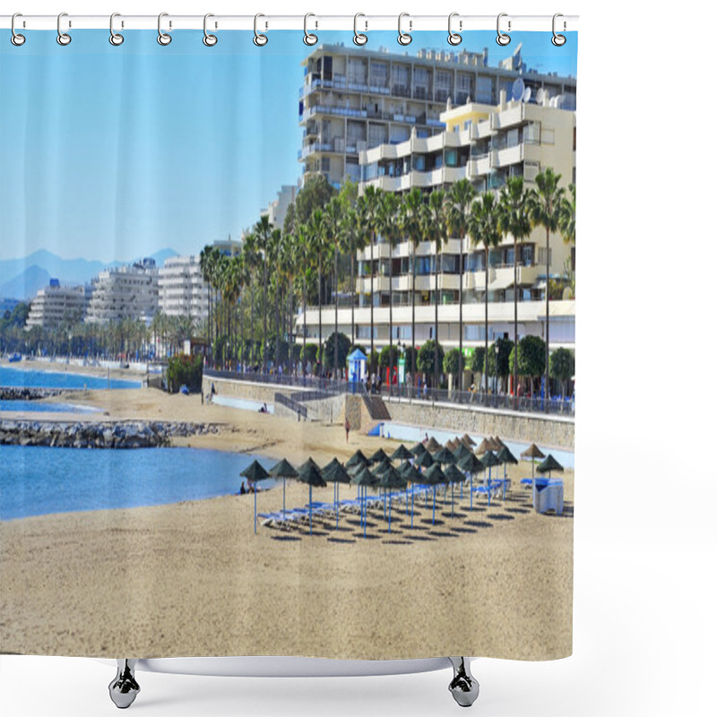 Personality  Venus Beach In Marbella, Spain Shower Curtains