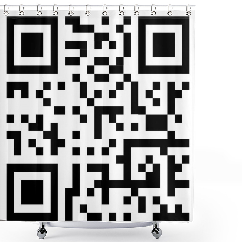 Personality  Qr Code Shower Curtains