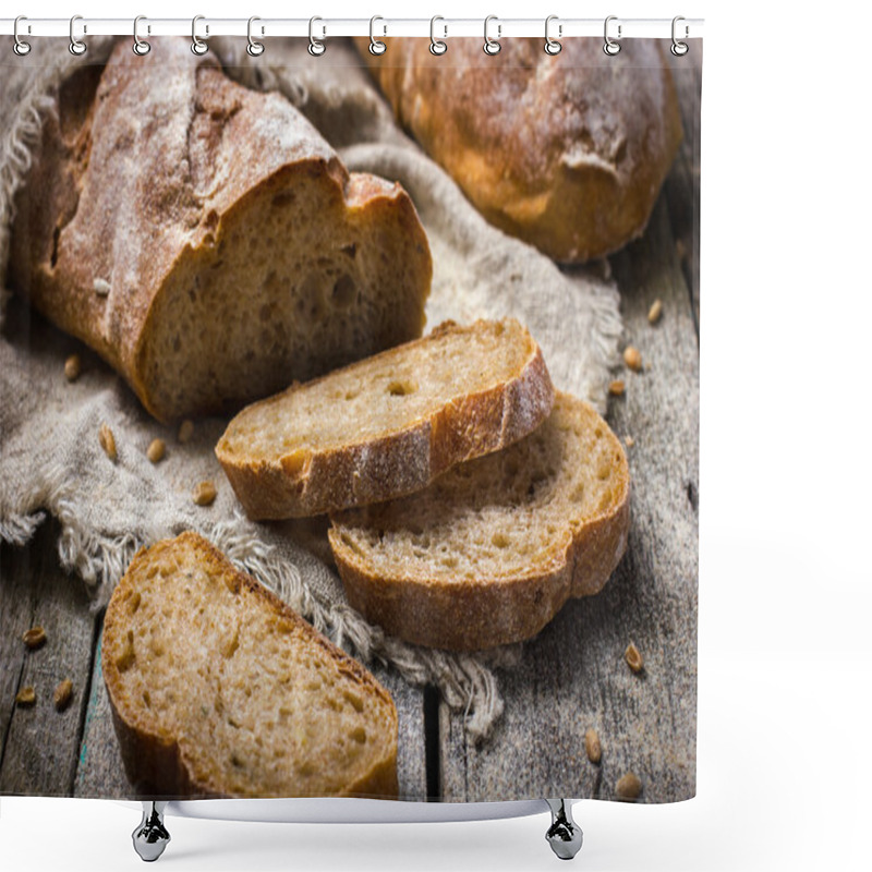 Personality  Fresh Homemade Whole Wheat Bread  Shower Curtains