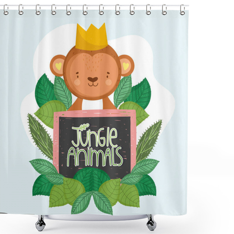 Personality  Cute Monkey Jungle Shower Curtains