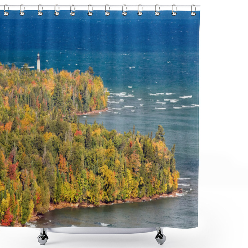 Personality  Au Sable Point Lighthouse Shower Curtains