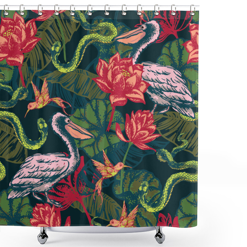 Personality  Tropical Exotic Print Shower Curtains