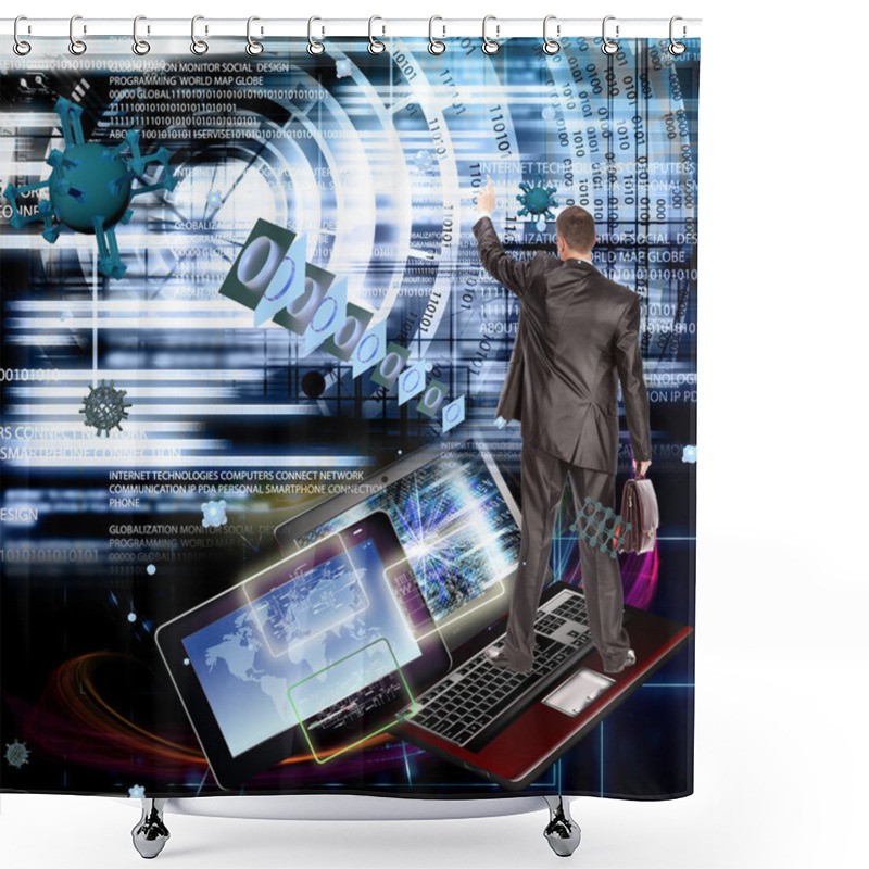 Personality  Connection Technology.Internet Shower Curtains